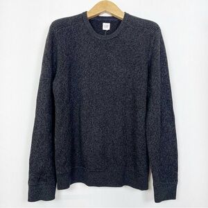 NWT‎ GAP Men's Charcoal Heather 100% Cotton Knit Crewneck Sweater Size Large
